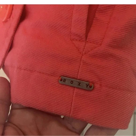 Roxy Vibrant Pink Double-Breasted Pea Coat - Picture 3 of 5